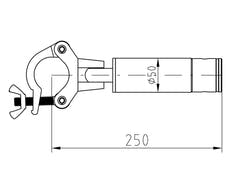 ALUTRUSS CORS-25 Équerre d’angle adaptateur 25 cm