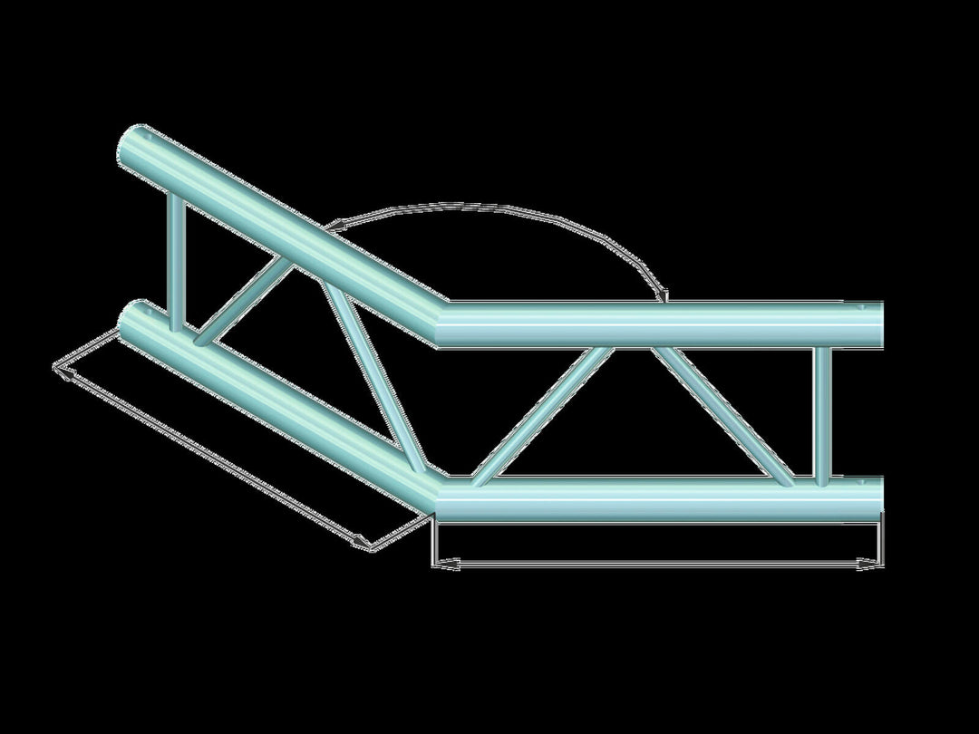 ALUTRUSS BILOCK BQ2-PAC23V angle 2 voies 135°