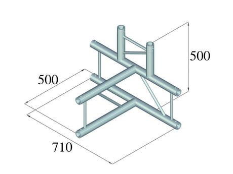 ALUTRUSS BILOCK BQ2-PAT42V Pièce en T à 4 voies