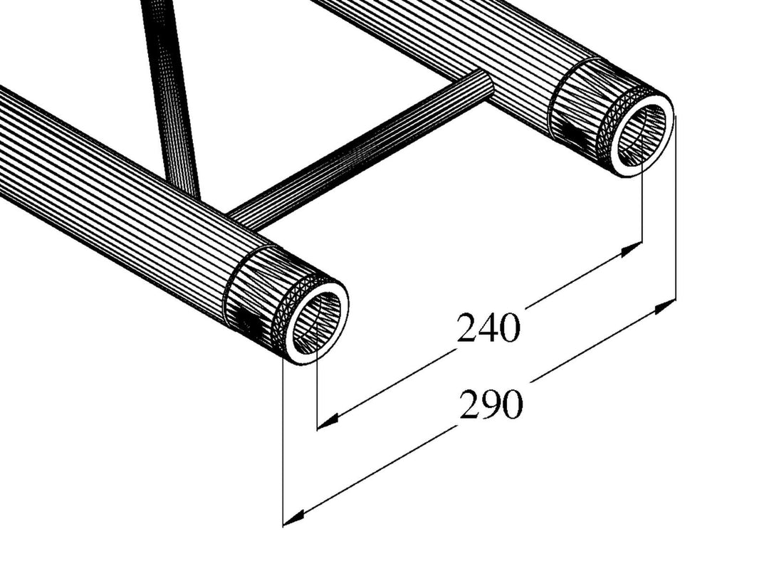 ALUTRUSS BILOCK BQ2-S2000 Traverse transversale à 2 voies bk