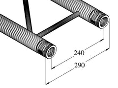 ALUTRUSS BILOCK BQ2-S5000 poutre transversale à 2 voies bk