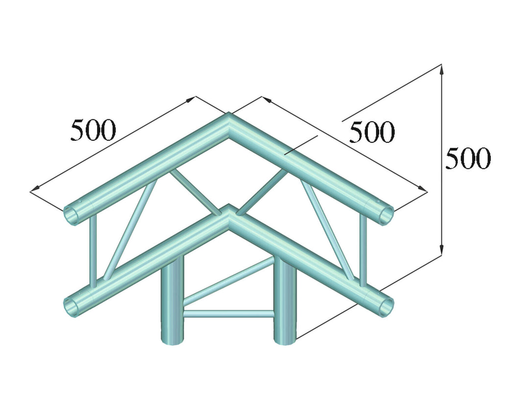 ALUTRUSS BILOCK BQ2-SPAL31V Angle 3 voies 90° bk