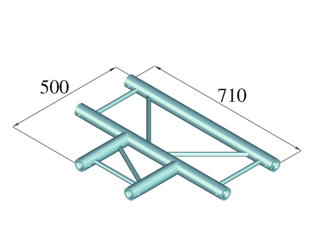 ALUTRUSS BILOCK BQ2-SPAT35H pièce en T à 3 voies 90° bk