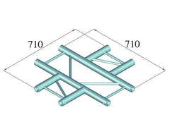 ALUTRUSS BILOCK BQ2-SPAC41H pièce de croisement à 4 voies bk