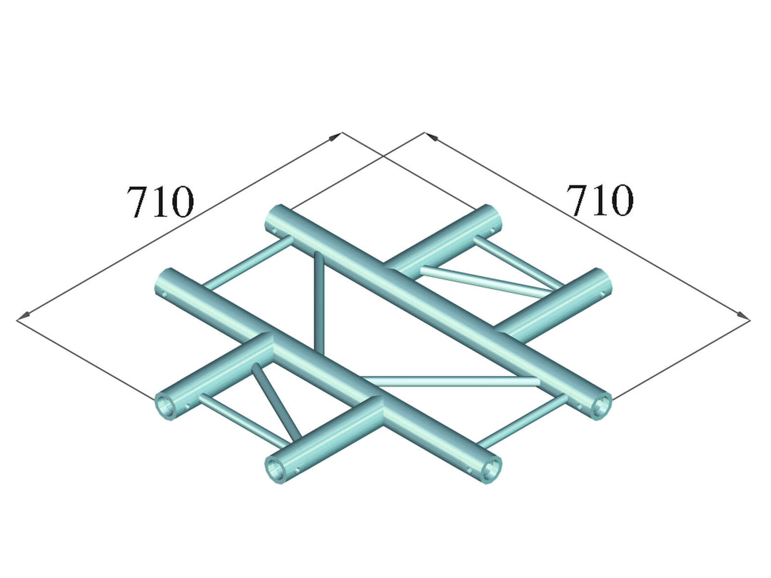 ALUTRUSS BILOCK BQ2-SPAC41H pièce de croisement à 4 voies bk