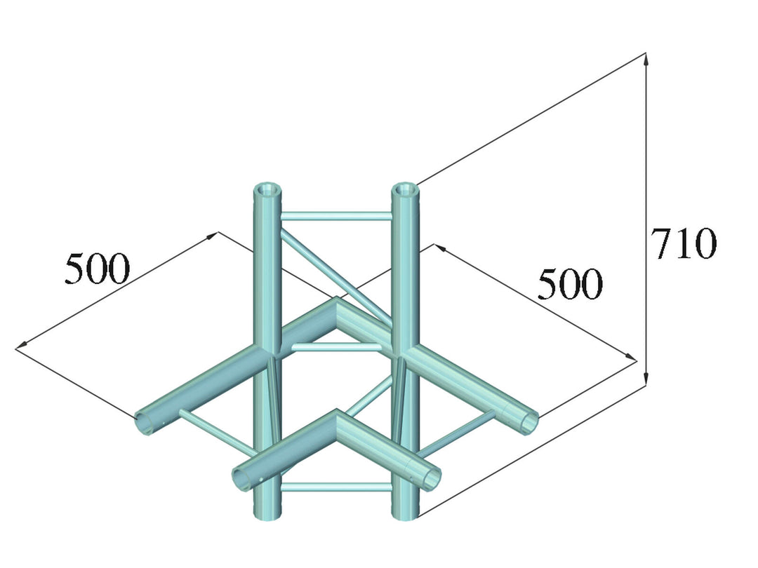 ALUTRUSS BILOCK BQ2-SPAC44H Angle à 4 voies bk