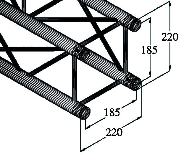 Alutruss DECOLOCK DQ4-1500 Structure carrée (1,5m)