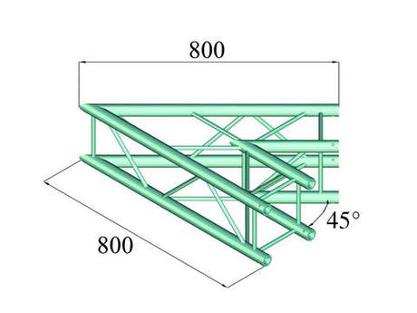 Alutruss DECOLOCK DQ4-PAC19 Angle 2 voies (45°)