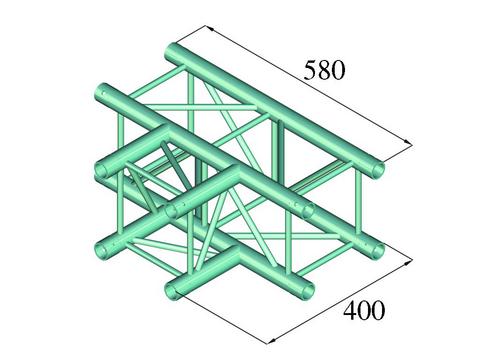 Alutruss DECOLOCK DQ4-PAT35 Pièce en T 3 voies (90°)