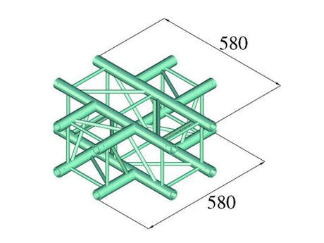 Alutruss DECOLOCK DQ4-PAC41 Pièce en croix 4 voies