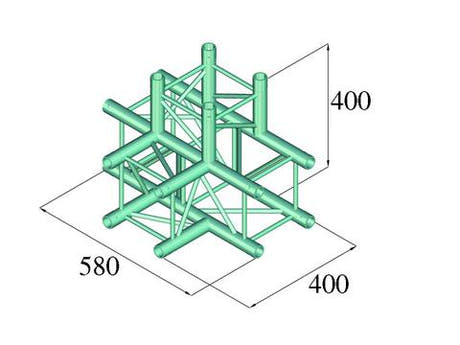 Alutruss DECOLOCK DQ4-PAT42 Pièce en T 4 voies