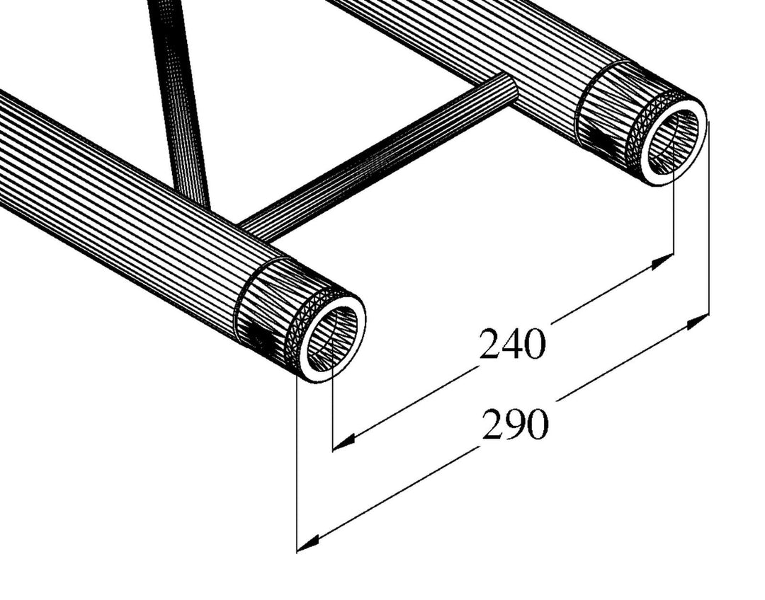 ALUTRUSS BILOCK E-GL22 2000 Traverse de jonction à 2 voies