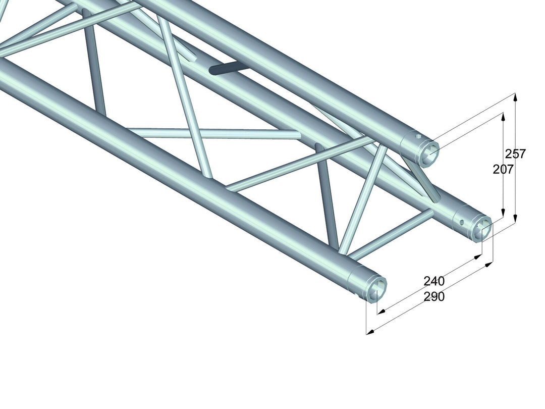 ALUTRUSS TRILOCK 6082-5000 Traverse de jonction à 3 voies