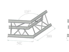 ALUTRUSS TRILOCK 6082AC-23 Angle 2 voies 135°