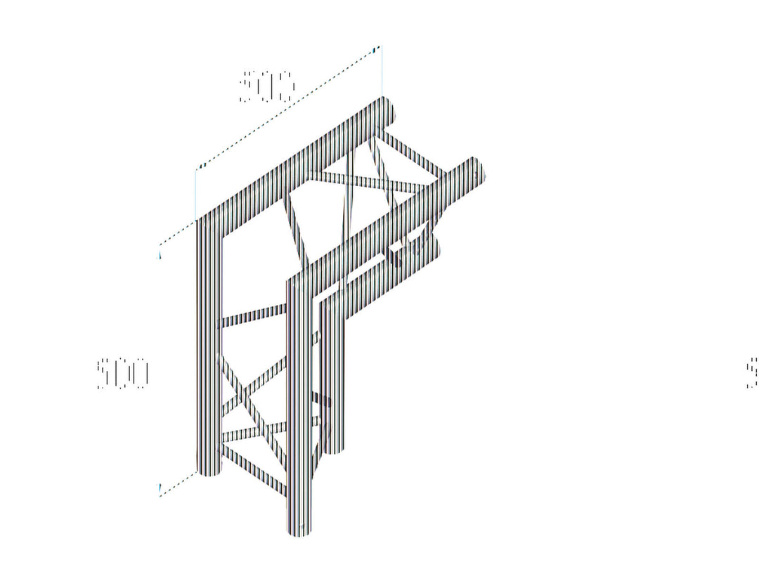 ALUTRUSS TRILOCK 6082AC-25 Équerre à 2 voies 90° \/