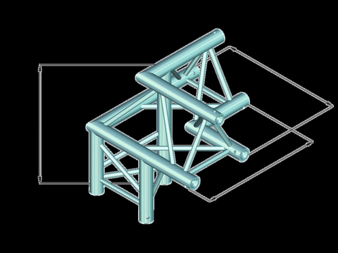 ALUTRUSS TRILOCK 6082AL-32 angle 3 voies /\ gauche