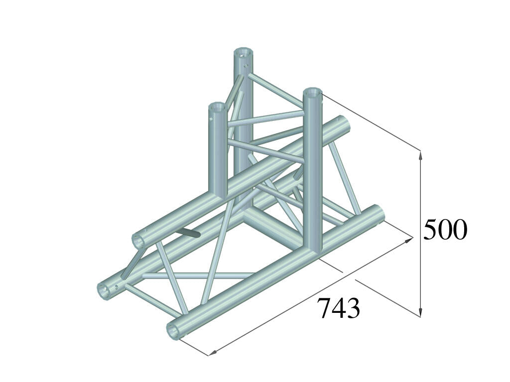 ALUTRUSS TRILOCK 6082AT-37 Pièce en T à 3 voies