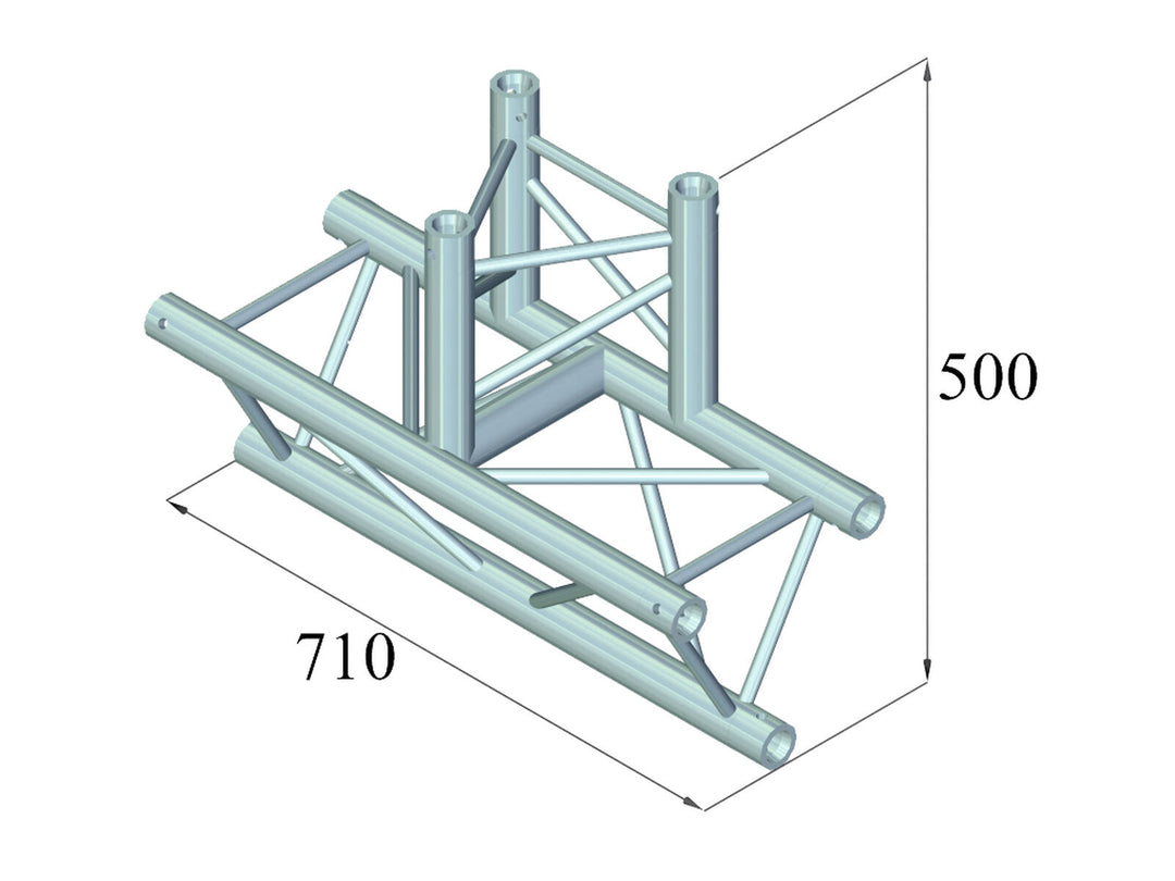 ALUTRUSS TRILOCK 6082AT-38 raccord en T à 3 voies