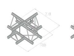 ALUTRUSS TRILOCK 6082AC-41 Croix à 4 voies