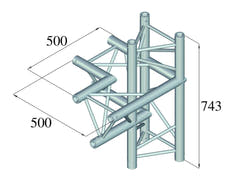 ALUTRUSS TRILOCK 6082AC-44 pièce 4 voies \/ gauche