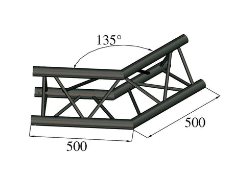ALUTRUSS TRILOCK S-PAC 23 Angle 2 voies 135°noir