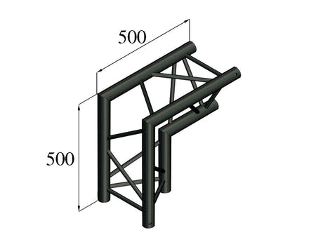ALUTRUSS TRILOCK S-PAC 25 2-way Corner 90°\/ noir