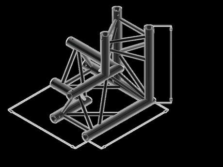 ALUTRUSS TRILOCK S-PAL-33 3 voies Angle \/ droit