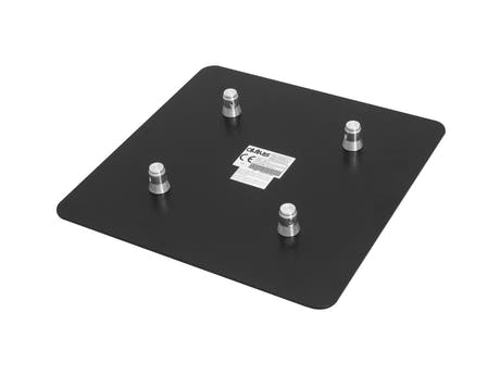 ALUTRUSS QUADLOCK Plaque d'extrémité M10-Male 50cm x 50cm bk