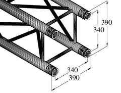 ALUTRUSS QUADLOCK TQ390-2000 poutre transversale à 4 voies