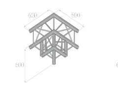 ALUTRUSS QUADLOCK TQ390-QQL30 Coin à 3 voies 90°