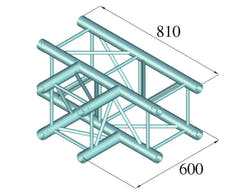 ALUTRUSS QUADLOCK TQ390-QQT35 raccord en T à 3 voies