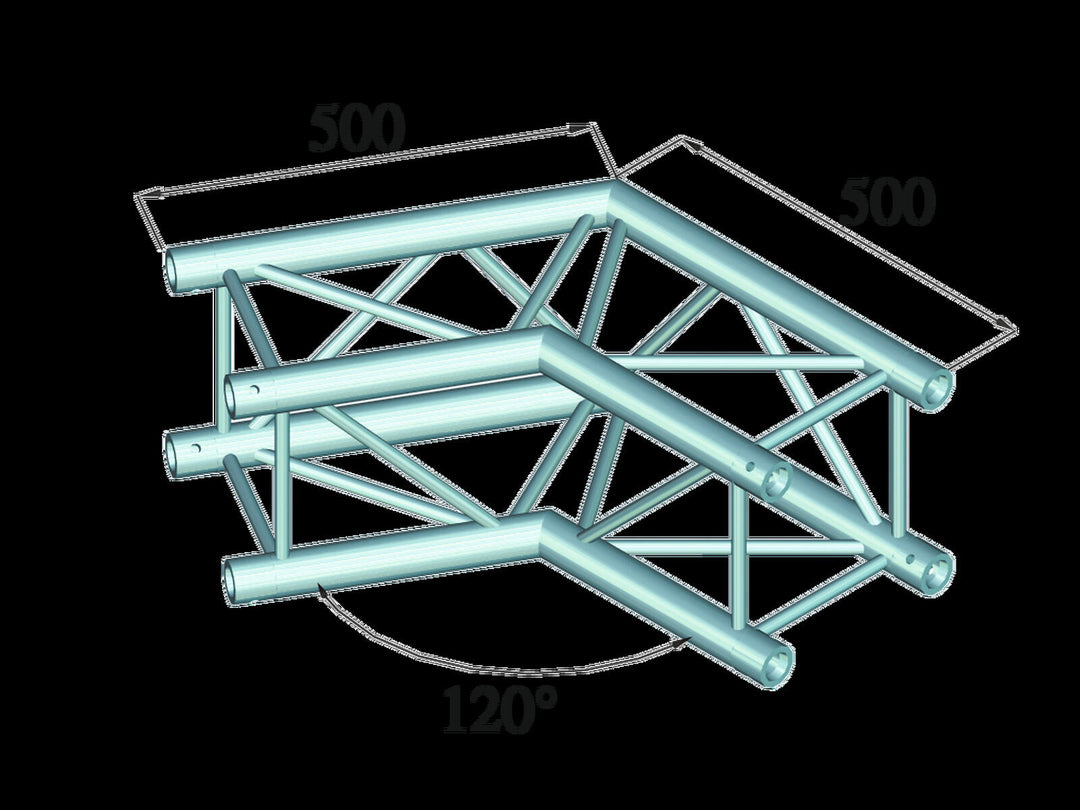 ALUTRUSS QUADLOCK S6082C-22 angle à 2 voies 120°