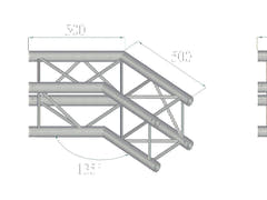 ALUTRUSS QUADLOCK S6082C-23 Angle à 2 voies 135°