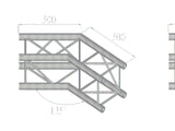 ALUTRUSS QUADLOCK S6082C-23 2-way Corner 135°