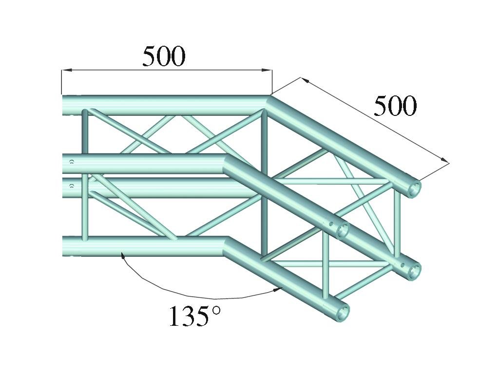 Alutruss QUADLOCK 6082C-23 2-way corner 135°