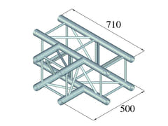 Alutruss QUADLOCK 6082T-35 Pièce en T 3 voies