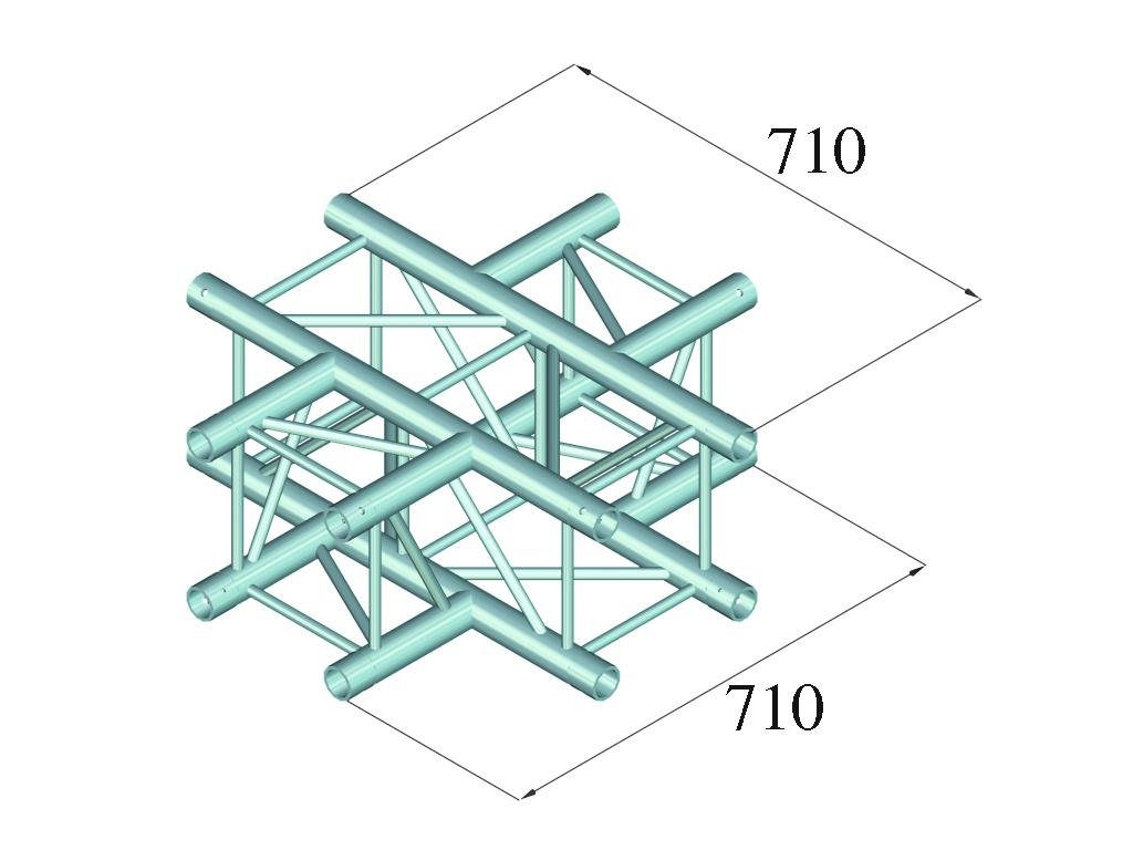 Alutruss QUADLOCK 6082C-41 Pièce croisée 4 voies