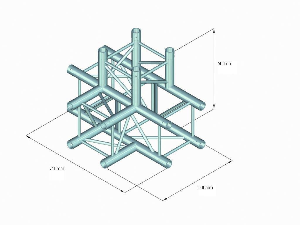 Alutruss QUADLOCK 6082T-42 Pièce en T 4 voies