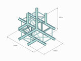 Alutruss QUADLOCK 6082T-42 Pièce en T 4 voies