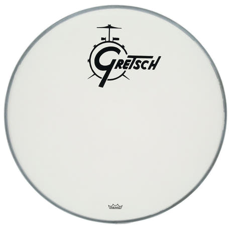 Gretsch Ambassador Coated 18" peaux de grosse caisse, logo noir au centre