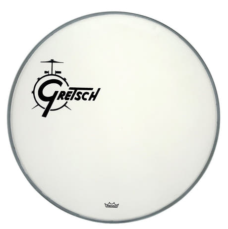 Gretsch Ambassador Coated 24" peaux de grosse caisse, logo noir à gauche