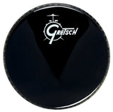 Gretsch Ambassador Ebony 20" peau de grosse caisse, logo blanc au centre