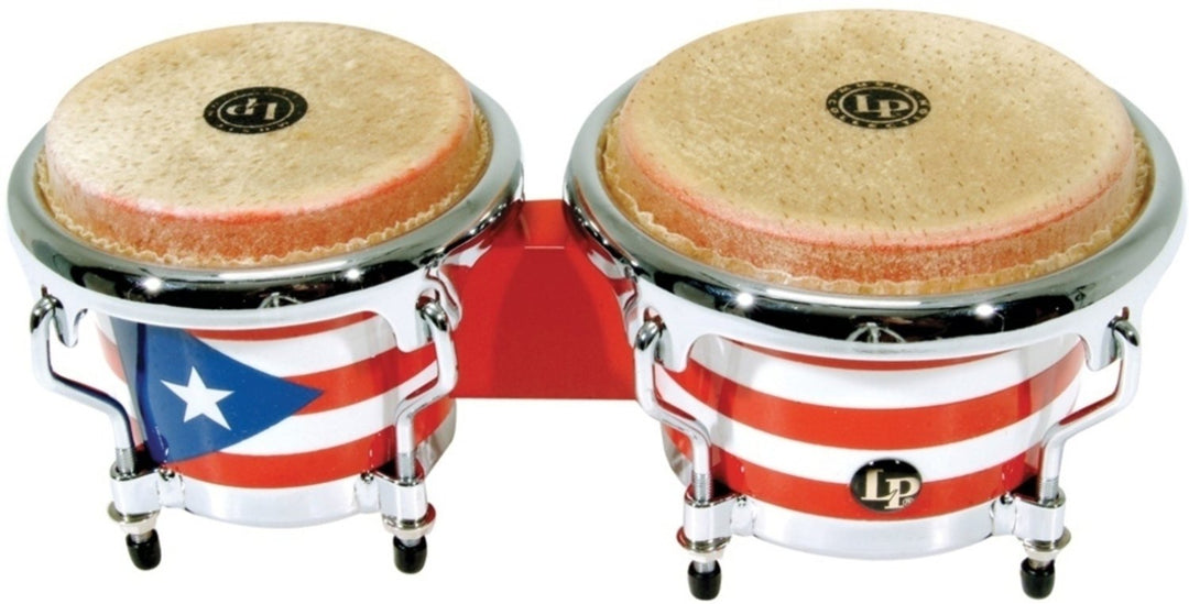 Latin Percussion Bongo Mini accordable - Drapeau portoricain (LPM199-PR)