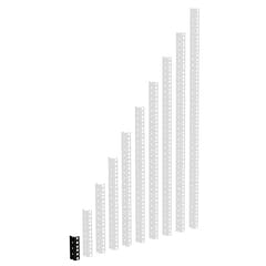 Adam Hall 61535 B Rail Rack Robuste (Noir)