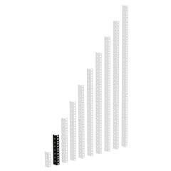 Adam Hall 61535 B Rail Rack Robuste (Noir)
