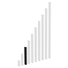 Adam Hall 61535 B Rail Rack Robuste (Noir)