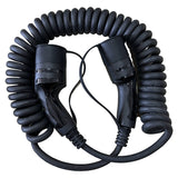 Câble de recharge spiralé Type-2 16A triphasé 5 Mètres
