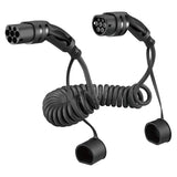 Câble de recharge spiralé Type-2 32A triphasé 5 Mètres