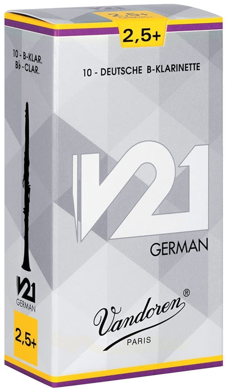 Vandoren German V21 anches pour clarinette en Sib, force 3 1/2, 10 pièces