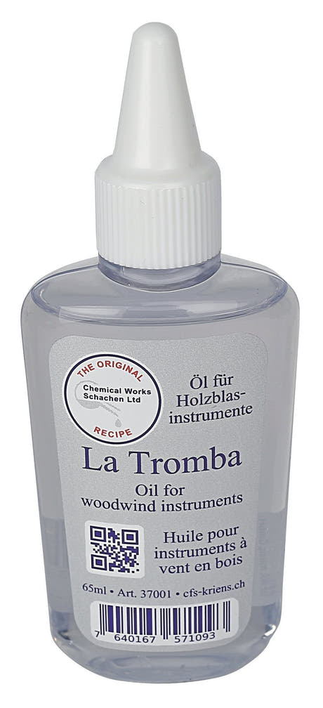 Huile La Tromba pour instruments à vent en bois, 65 ml